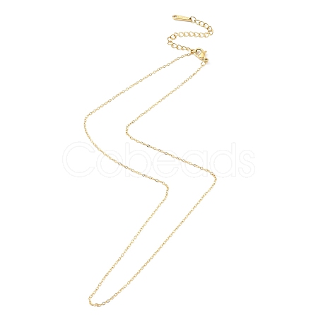 Ion Plating(IP) 304 Stainless Steel Cable Chain Necklace for Men Women NJEW-M200-01G-1