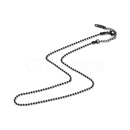 304 Stainless Steel Ball Chain Necklace for Men Women NJEW-K245-017C-1