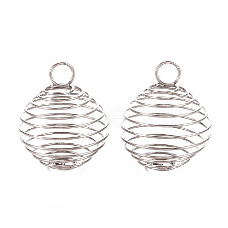 Non-Tarnish 304 Stainless Steel Wire Pendants X-STAS-ZX013-22-20mm-P-1