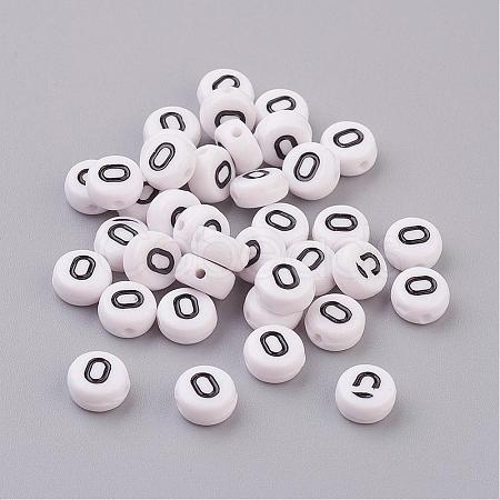 Acrylic Horizontal Hole Letter Beads X-PL37C9070-O-1