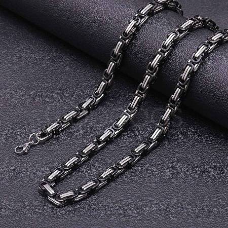 Stainless Steel Byzantine Chains Necklaces for Men FS-WG56795-89-1