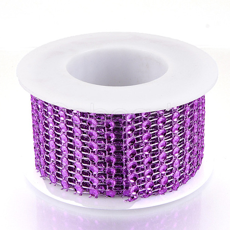 8 Rows Plastic Diamond Mesh Wrap Roll OCOR-N005-001B-1