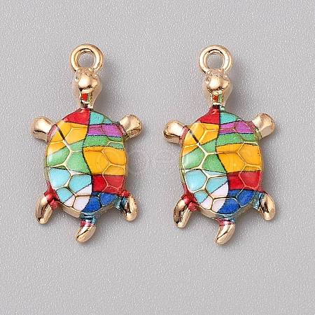 Alloy Enamel Pendants FIND-CJC0027-01G-09-1