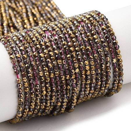 Transparent Electroplate Glass Beads Strands LS-GLAA-H021-01A-HP07-1
