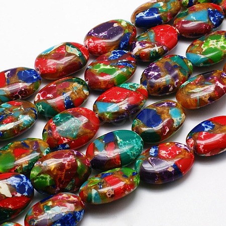 Synthetic Imperial Jasper Bead Strands G-I099-05D-1