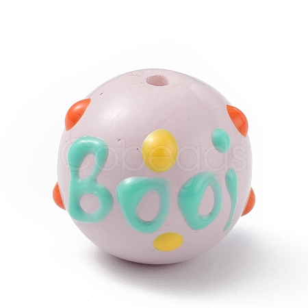 Opaque Painted Glass Beads GLAA-B001-01I-1