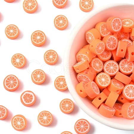 100Pcs Handmade Polymer Clay Beads CLAY-YW0002-52B-1