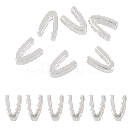 6Pcs 925 Sterling Silver Hollow Initial Beads STER-TA0001-53V-1