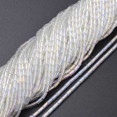 Electroplate Glass Beads Strands EGLA-K014-B-AB01-1