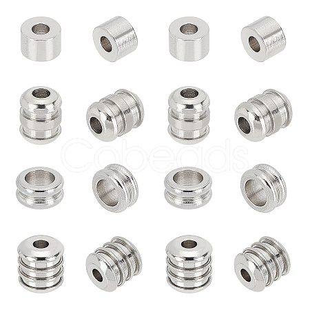 80Pcs 4 Style 304 Stainless Steel Beads STAS-DC0005-57-1