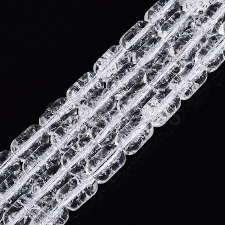 Transparent Crackle Glass Beads Strands GLAA-NH0001-04-A02-1