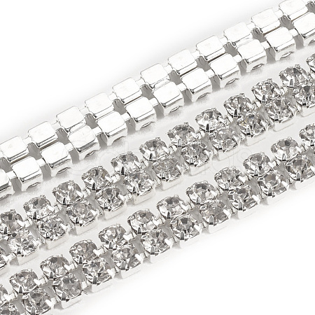 Brass Rhinestone Strass Chains CHC-T006-05-1