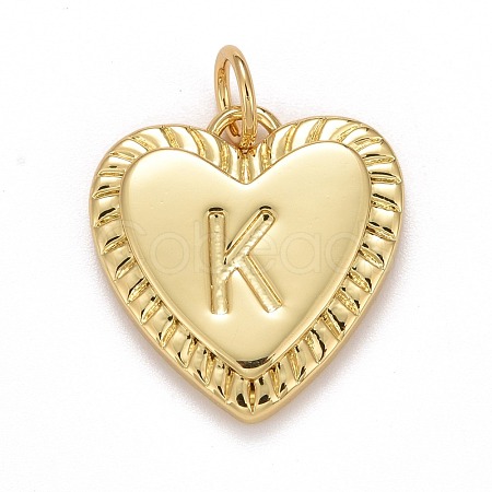 Rack Plating Golden Brass Pendants KK-E260-01G-K-1