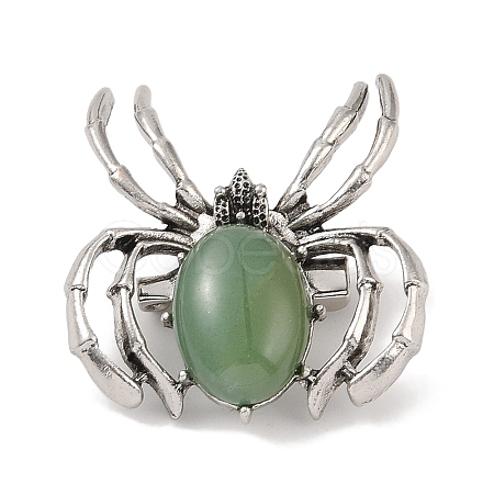 Natural Green Aventurine Brooches G-A224-01AS-01-1