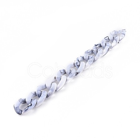 Acrylic Curb Chains X-AJEW-JB00505-05-1