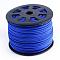 Faux Suede Cords, Faux Suede Lace, Blue, 1/8 inch(3mm)x1.5mm, about 100yards/roll(91.44m/roll), 300 feet/roll