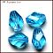 K9 Glass, Imitation Austrian Crystal Beads, Grade AAA, Faceted, Bicone, Deep Sky Blue, 8x10.5mm, Hole: 0.9~1mm