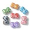 UV Plating Opaque Acrylic Beads, Bowknot, Mixed Color, 18x25x10.5mm, Hole: 2mm