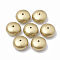 Spray Painted Acrylic Beads, Rondelle, Goldenrod, 18x11mm, Hole: 1mm, about 210pcs/500g