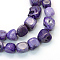 Nuggets Natural Dyed Agate Graduated Beads Strands, Tumbled Stone, Dark Violet, 13~25x12~23x7~23mm, Hole: 2.5mm, about 23~27pcs/strand, 15.7 inch