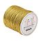 Jewelry Braided Thread Metallic Threads, Goldenrod, 1mm, 109.36yards/roll(100m/roll)