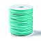 Hollow Pipe PVC Tubular Synthetic Rubber Cord, Wrapped Around White Plastic Spool, Aquamarine, 3mm, Hole: 1.5mm, about 27.34 yards(25m)/roll