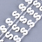 Freshwater Shell Beads, Top Drilled Beads, Letter.S, 10x7x3mm, Hole: 0.8mm