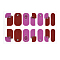 Full Cover Nombre Nail Stickers, Self-Adhesive, for Nail Tips Decorations, FireBrick, 24x8mm, 14pcs/sheet