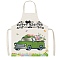 Easter Theme Polyester Sleeveless Apron, with Double Shoulder Belt, Green, 560x450mm