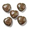 Natural Unakite Statues Ornaments, Love Heart Stone for Reiki Energy Balancing Meditation Gift, 42~44.5x45x19.5~23mm