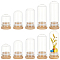 PandaHall Elite 10Pcs 5 Style Transparent Glass Bottle, with Cork Plug, Refillable Cosmetic Bottle, Clear, 6.7x3.3cm, Capacity: 25ml(0.85fl. oz), 2pcs/style