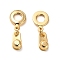 Rack Plating Brass Charms, Real 18K Gold Plated, 13x9x5mm, Hole: 1.2mm