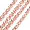 Transparent Electroplate Glass Beads Strands, Faceted, Oval, Dark Salmon, 8.5x5.5mm, Hole: 1.2mm, about 70pcs/strand, 20.87~23.23''(53~59cm)