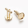 304 Stainless Steel Cufflinks Settings STAS-E471-03D-G-2