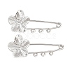 Peach Blossom 304 Stainless Steel Safety Pins Brooch Findings SA-CBA098D-14B-P03-1