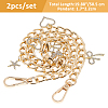 2Pcs Alloy Twisted Chain Bag Strap AJEW-FH00022-2