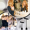 6Ppcs 2 Sizes T Bar Flocking Iron Dangle Earring Display Riser Stands EDIS-WH0043-002-5
