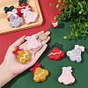 8Pcs 4 Colors Wool Felt Craft Christmas Bell DIY-NB0008-88-3