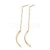 Ion Plating(IP) 304 Stainless Steel Curved Bar Dangle Stud Earring Findings STAS-Q310-01G-1