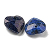 Dyed Natural Lapis Lazuli Faceted Heart Charms G-G123-01K-2
