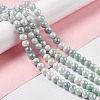 Electroplated Glass Beads Strands GLAA-C023-01B-2