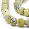 Natural Yellow Turquoise(Jasper) Beads Strands X-G-T106-297-2