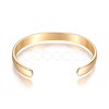 Ion Plating(IP) 304 Stainless Steel Cuff Bangles STAS-I110-10-8mm-G-2