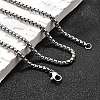Non-Tarnish 304 Stainless Steel Box Chain Necklaces NJEW-O110-05I-P-5