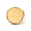 304 Stainless Steel Open Cuff Pad Ring Settings RJEW-Z018-41G-2