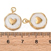 304 Stainless Steel Enamel Pendants STAS-U061-34G-C01-3