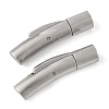 Tarnish Resistant Column 304 Stainless Steel Matte Bayonet Necklace Clasps STAS-I013-4mm-A-2