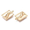Brass Micro Pave Clear Cubic Zirconia Rhinestone Settings KK-N232-249-3