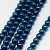Electroplate Non-magnetic Synthetic Hematite Beads Strands G-J169A-4mm-03-2