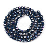 Electroplate Glass Beads Strands EGLA-A034-P6mm-B13-3